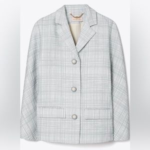 NWT Tory Burch Printed Twill Crepe Jacket size 14